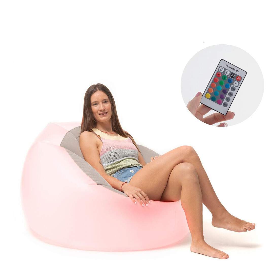 Inflatable armchair with LED lighting eStore