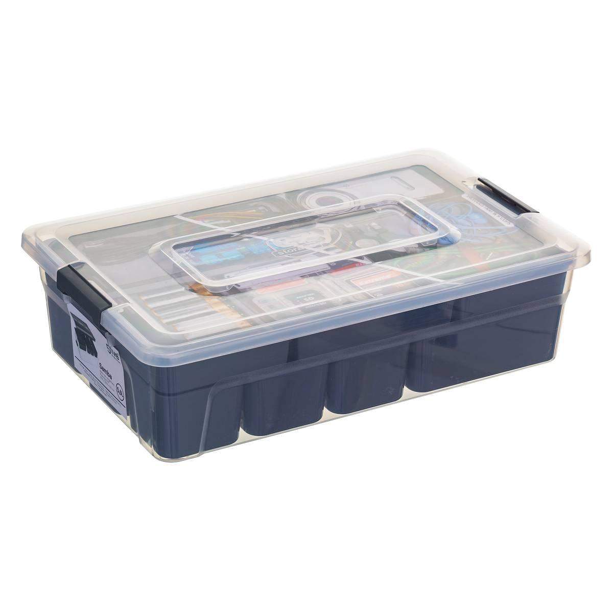 Værktøjskasse (5 størrelser) Sort Plast 36cm x 22,8cm x 9,9cm - Sort - 36cm x 22,8cm x 9,9cm - Liva