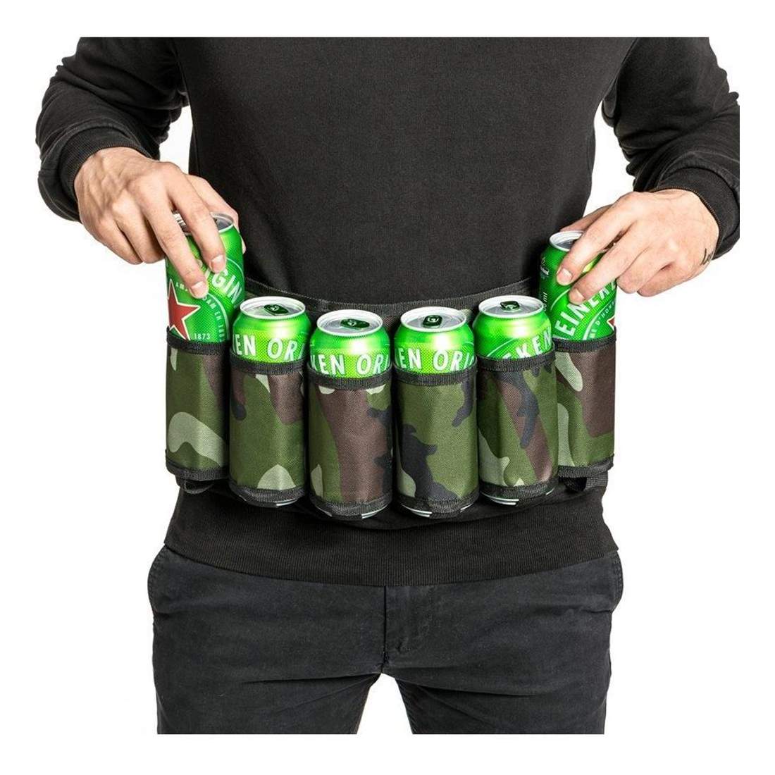 Ölbälte - Kamouflage - 6 Burkar | Hem & Hobby - Fest & Underhållning - Dryckestillbehör | Pryloteket