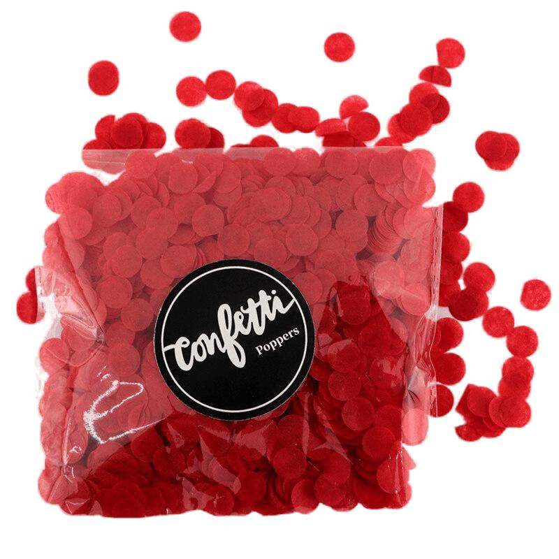 Konfetti - 2,5 cm rød
