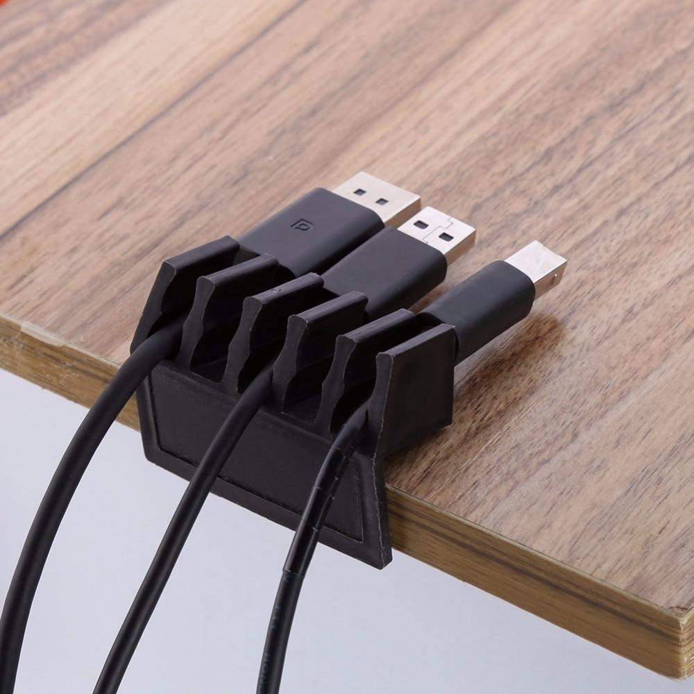 Kabelbeholdere - sort - 5 kabler