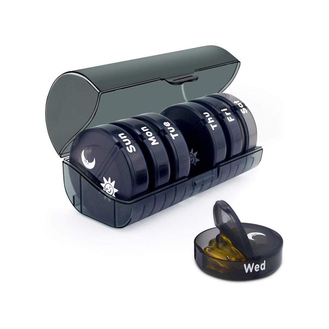 Dosett - 7 Dagar - Svart | Hälsa & Skönhet - Personvård | Pryloteket