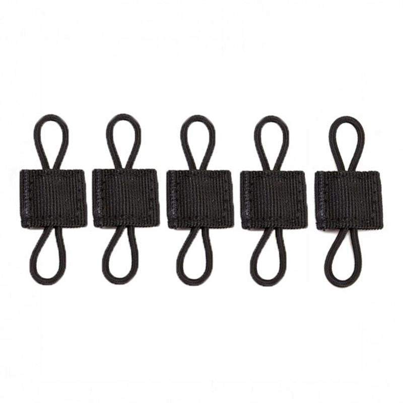 Fastgørelse til rygsæk - 5 stk - sort