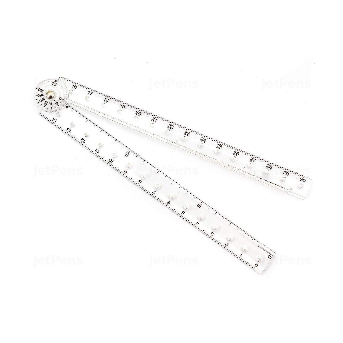 Foldelineal med gradbræt