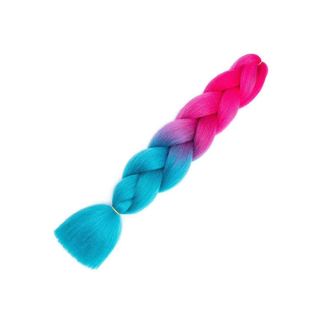 Syntetiskt Hår - Turkos/Rosa - 61 cm | Mode & Accessoarer | Pryloteket