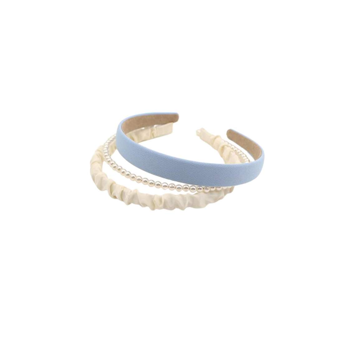 3 st Diadem - Vit, Blå, Pärlor | Hälsa & Skönhet - Hårvård & Styling - Hårsnoddar & Hårspänne | Pryloteket