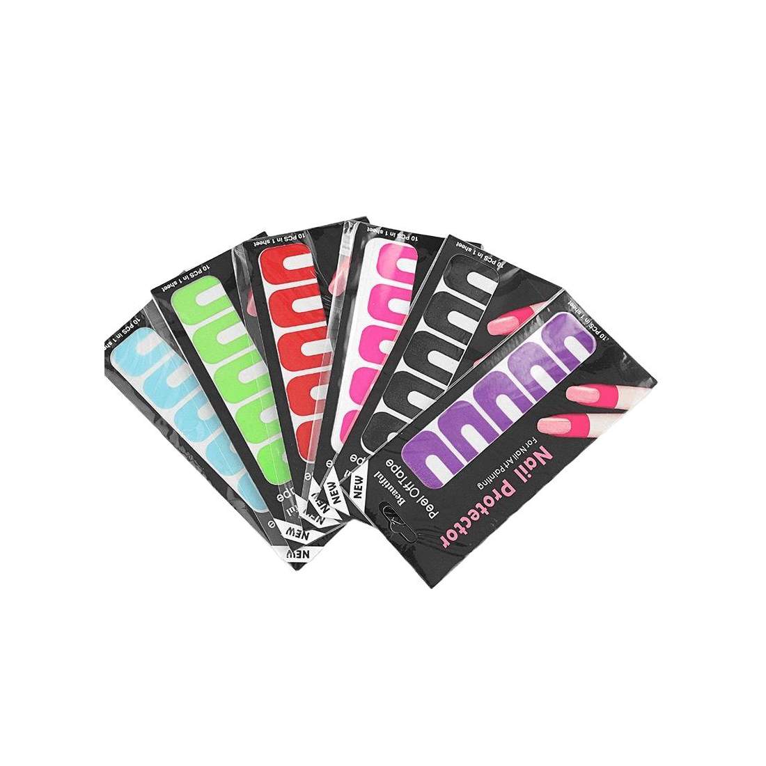 Peel Off Tape för Nagellack, U-formad - 10 st | Hälsa & Skönhet - Nagelvård - Manikyr & Nagelvård | Pryloteket