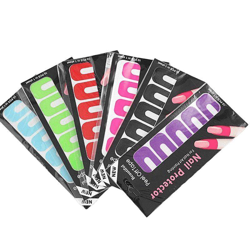 Peel off tape til neglelak, U-formet - 10 stk