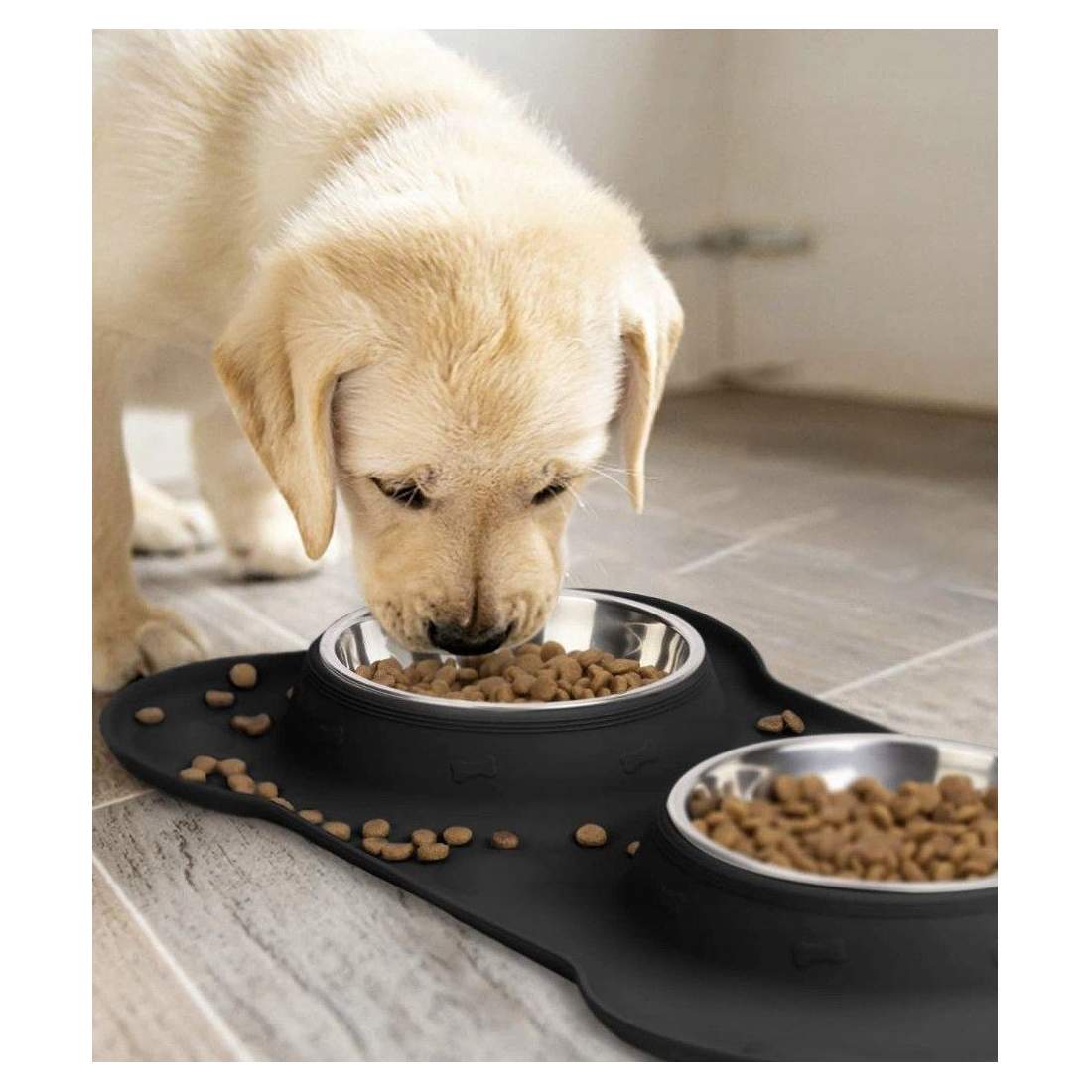 Dubbelskål för Hund och Katt - 2 x 450 ml | Hem & Hobby - Husdjur - Hund - Matningsanordning | Pryloteket