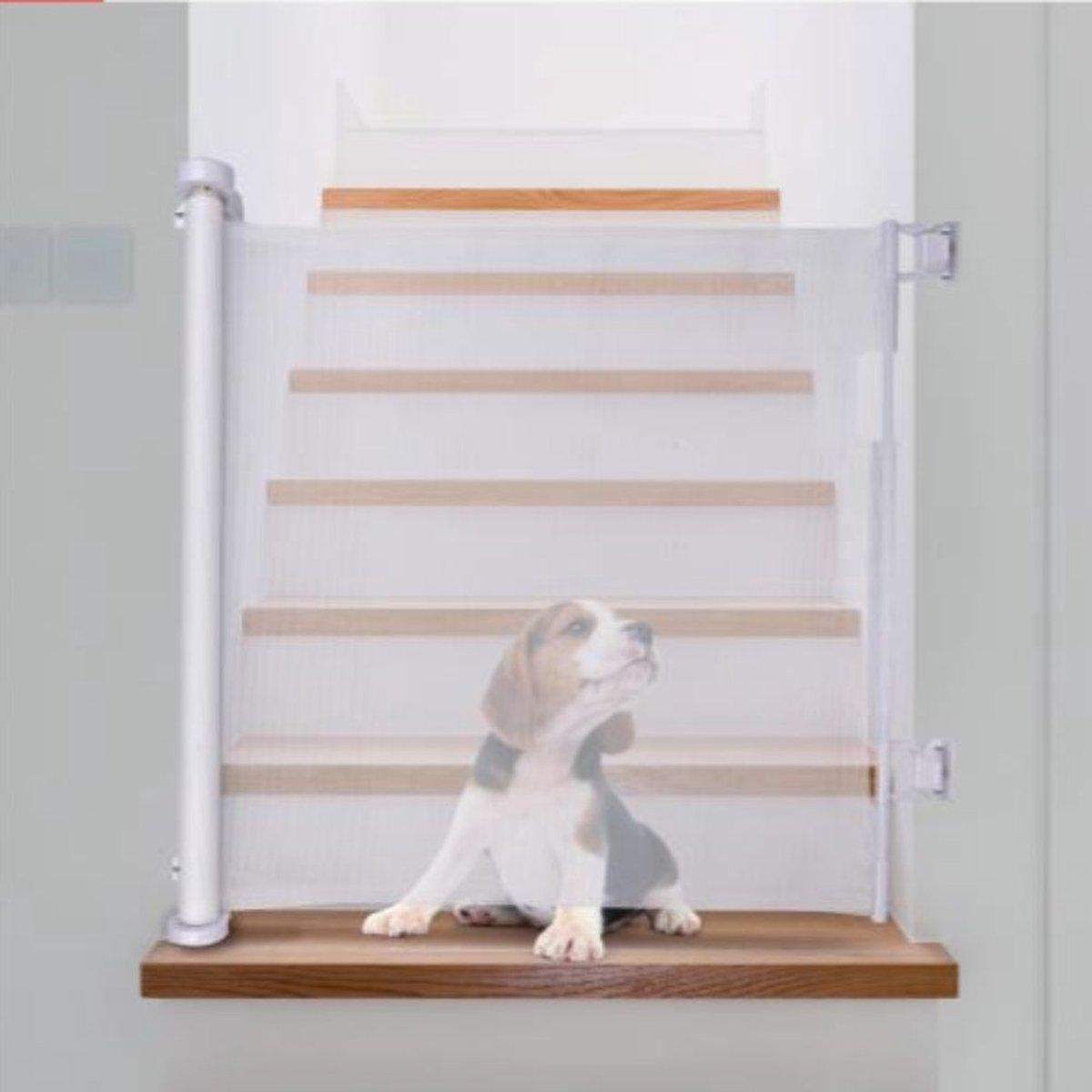 Udtrækkeligt hundehegn - plastik - 86 x 160 cm