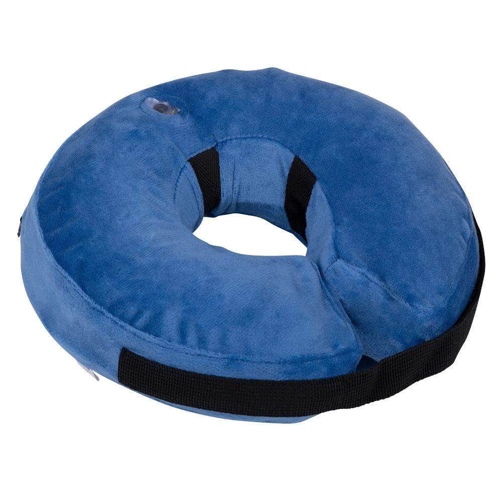 Oppustelig halskrave til kæledyr - medium - blå