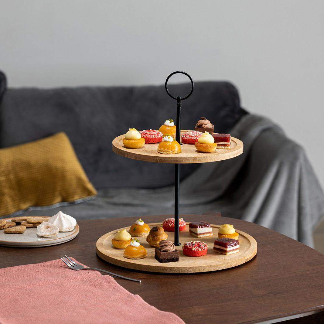 Secret de Gourmet kagefad/pater bambus, 2 niveauer, højde 30 cm