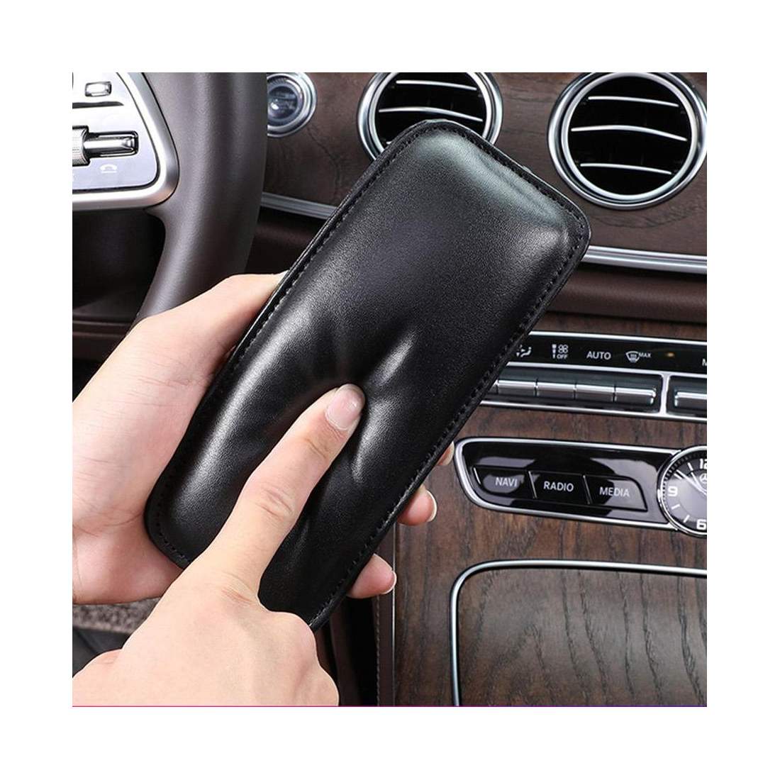 Mjukt Knäskydd för Bil - Svart Läder | Elektronik - Biltillbehör - Övrigt | Pryloteket