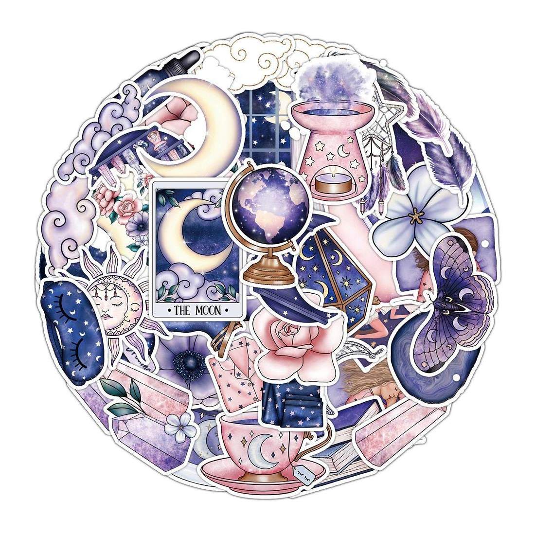 Gulliga Klistermärken - Månmotiv - 50 st | Leksaker & Spel - Leksaker - Rittillbehör & Pyssel - Klistermärken | Pryloteket