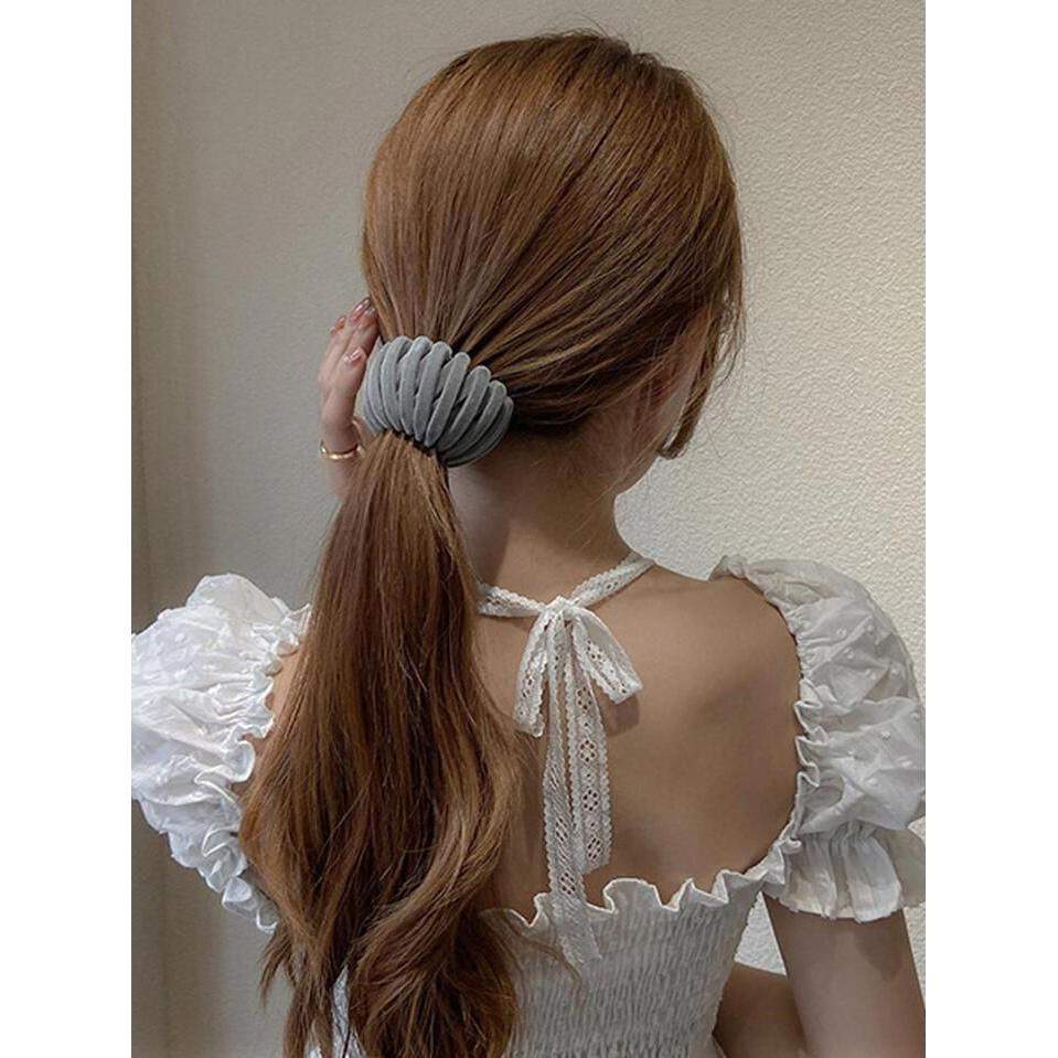 Hellävarainen spiraalinaru hiuksille - harmaa - muovia