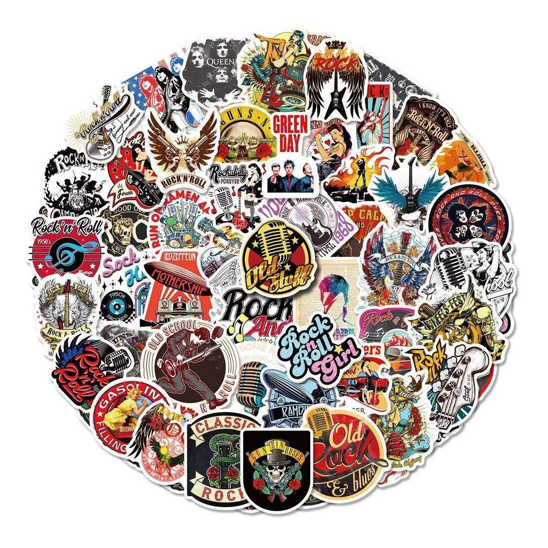 Klistermärken - Heavy Metal/Rock - 50 st | Leksaker & Spel - Leksaker - Rittillbehör & Pyssel - Klistermärken | Pryloteket