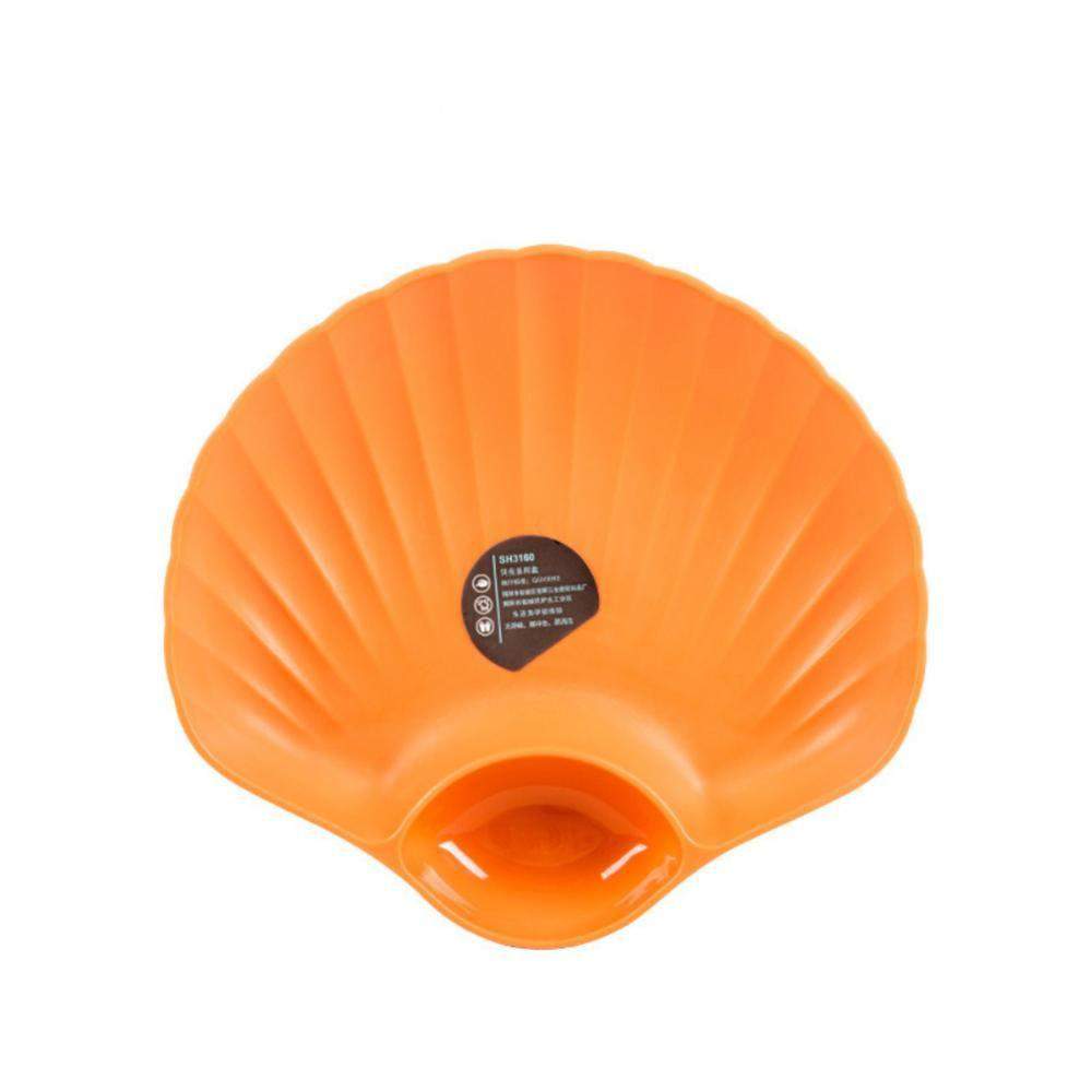 Tallerken med separat saucerum - appelsin