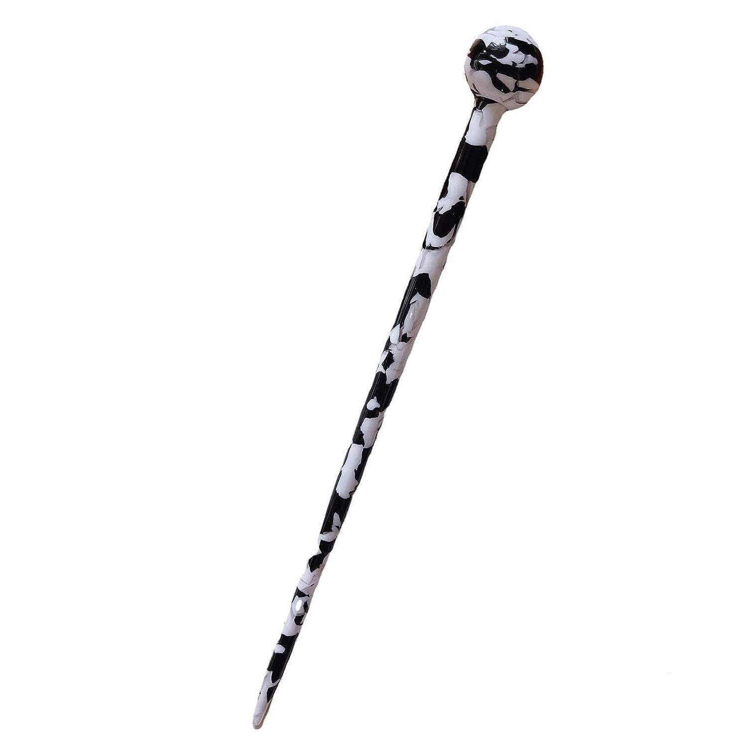 Smuk hårpind - sort og hvid - 18,6 cm