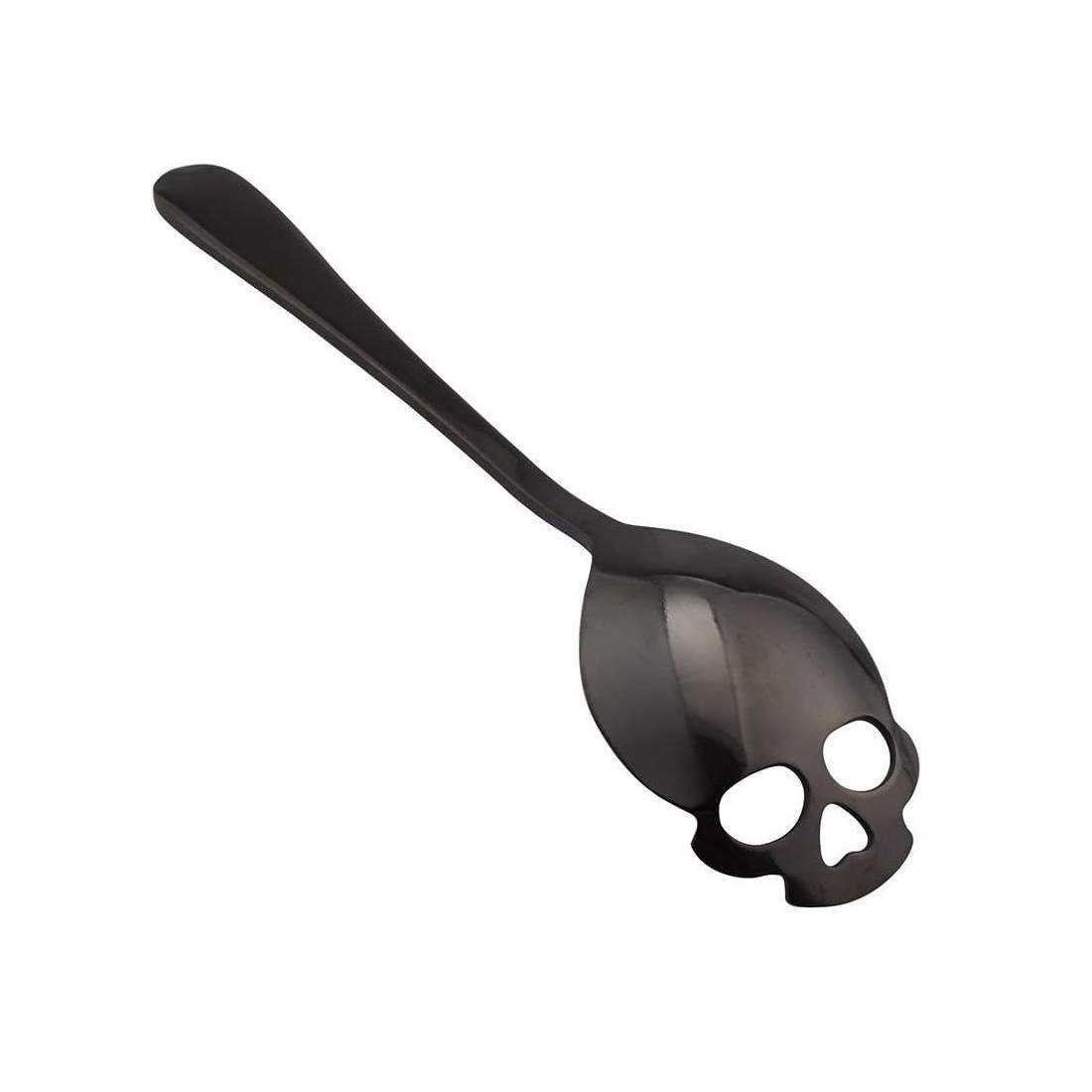 Svart Kaffesked - Dödskalle - Rostfritt Stål | Hem & Hobby - Hem & Hushåll - Kök - Köksredskap - Övriga Köksredskap | Pryloteket