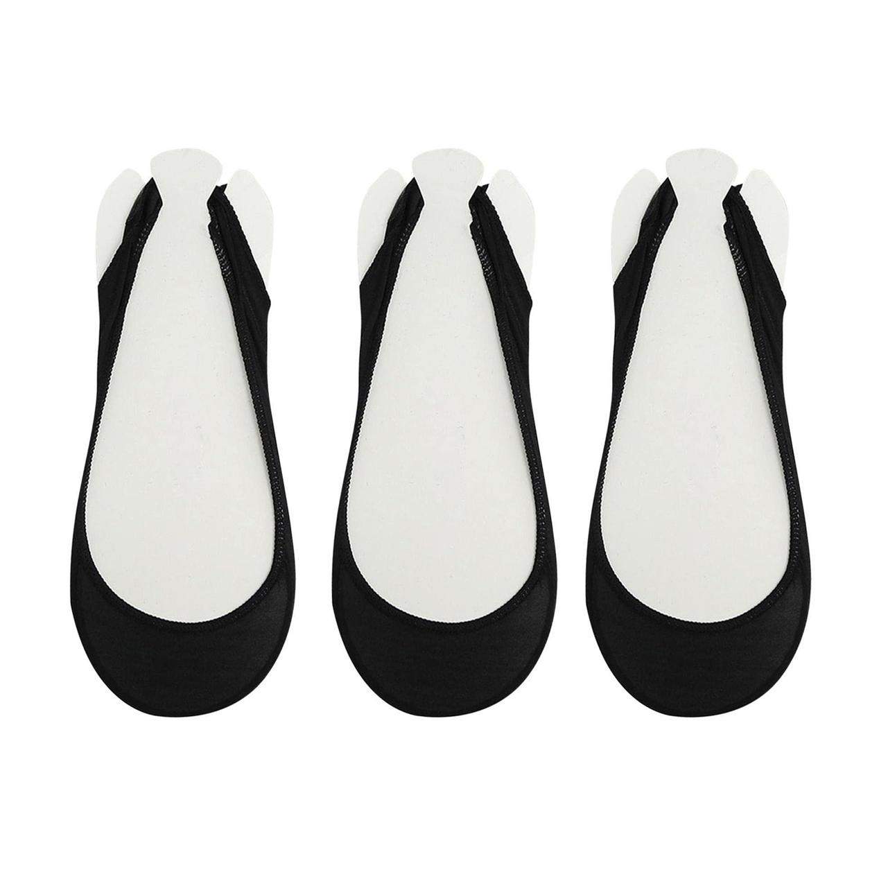 Usynlige sokker til lave sko - sorte - 3 par