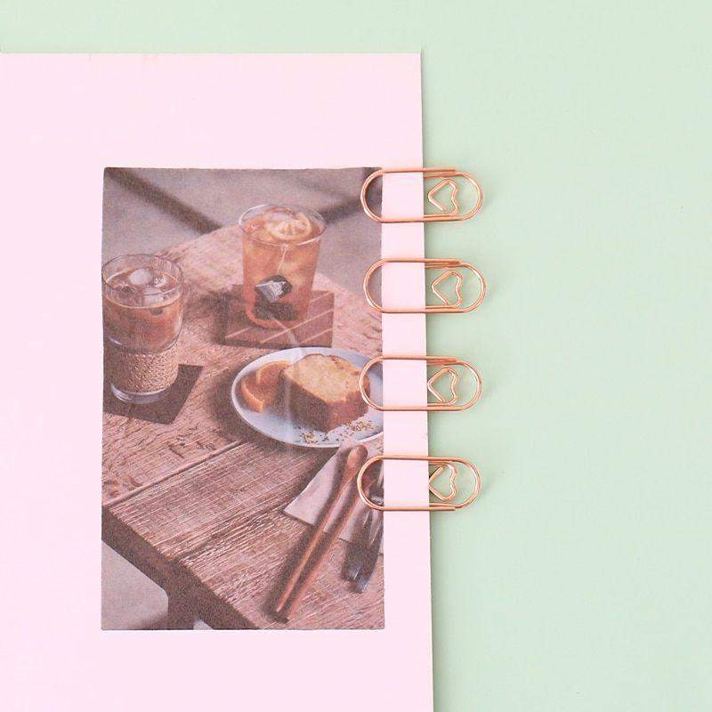 Perle i ministerstørrelse - Roséguld - Hjerte - 50 stk