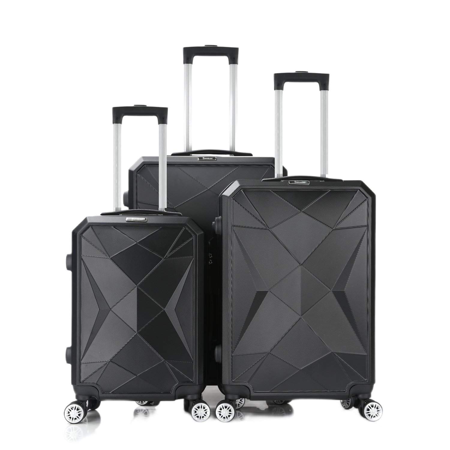 Sæt med kufferter - 3 størrelser - sort