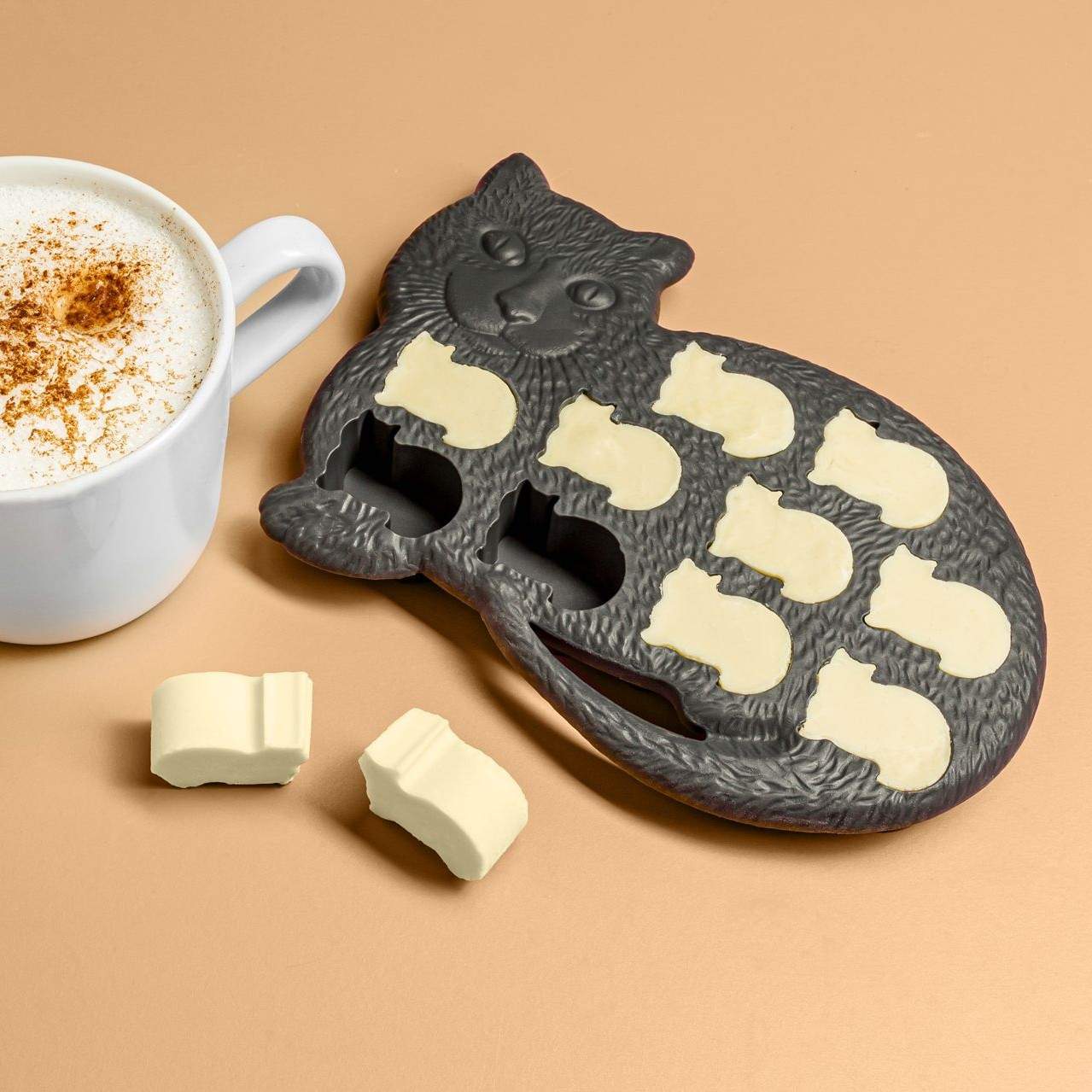 Silikoneform til is og chokolade - kat billede