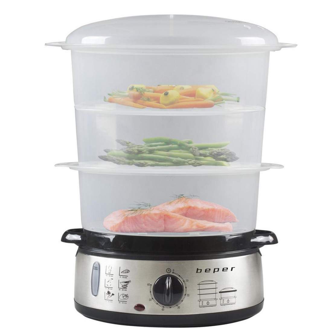 Ångkokare - 3 Våningar - 800 W | Hem & Hobby - Hem & Hushåll - Kök - Köksredskap - Kokkärl | Pryloteket