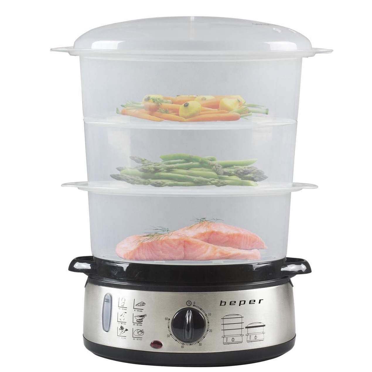 Dampkoger - 3 etager - 800 W