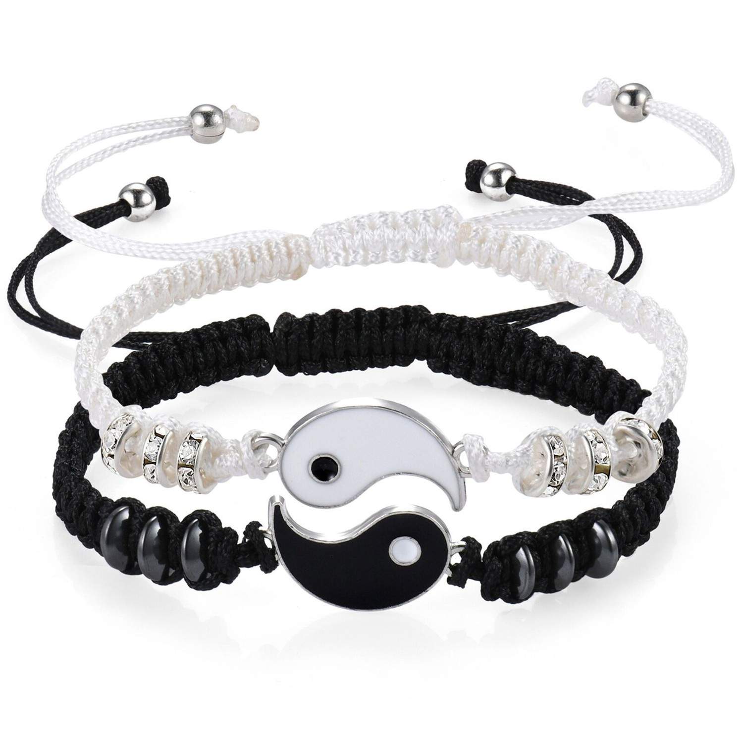 Matchende knopper armbånd - yin og yang