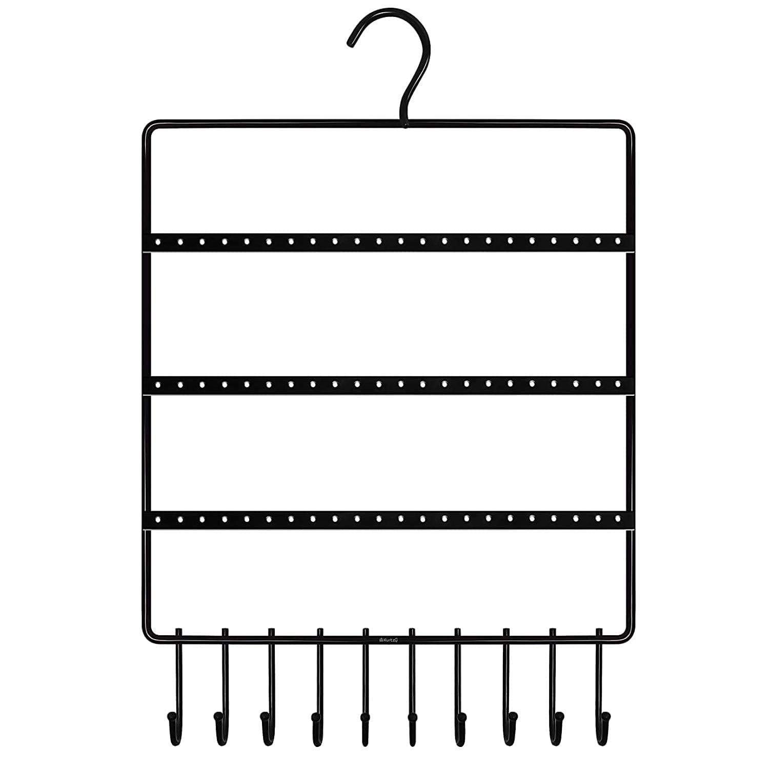 Hængende opbevaring til øreringe - sort