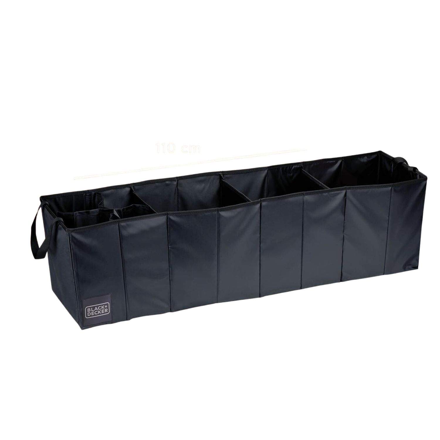 Aflang opbevaringsboks til bil - sort