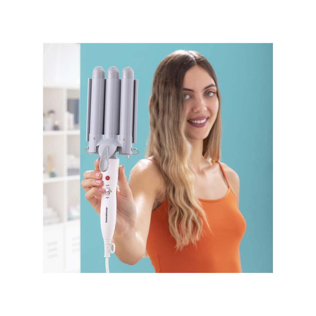 Trippel Vågtång - Keramisk Locktång - 100 W | Hälsa & Skönhet - Hårvård & Styling | Pryloteket