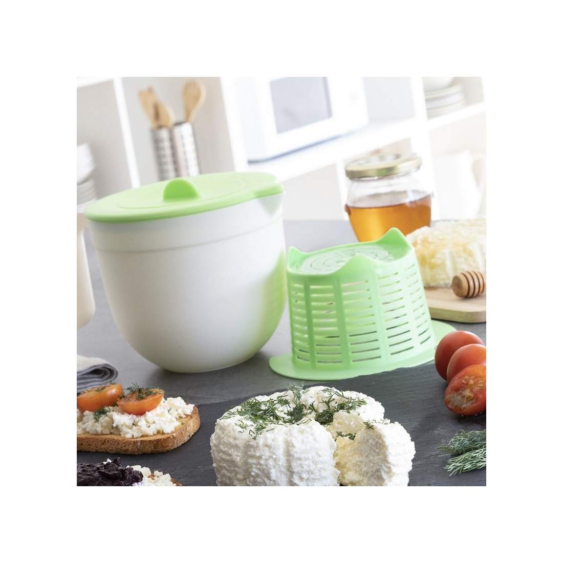 Form för Färskost - Grön - Silikon och Plast | Hem & Hobby - Hem & Hushåll - Kök - Köksredskap - Övriga Köksredskap | Pryloteket
