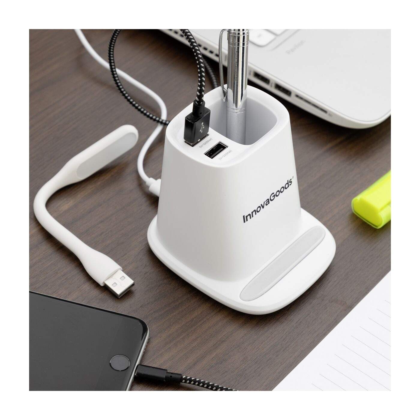 Trådløse mobilopladere med lys-5-i-1