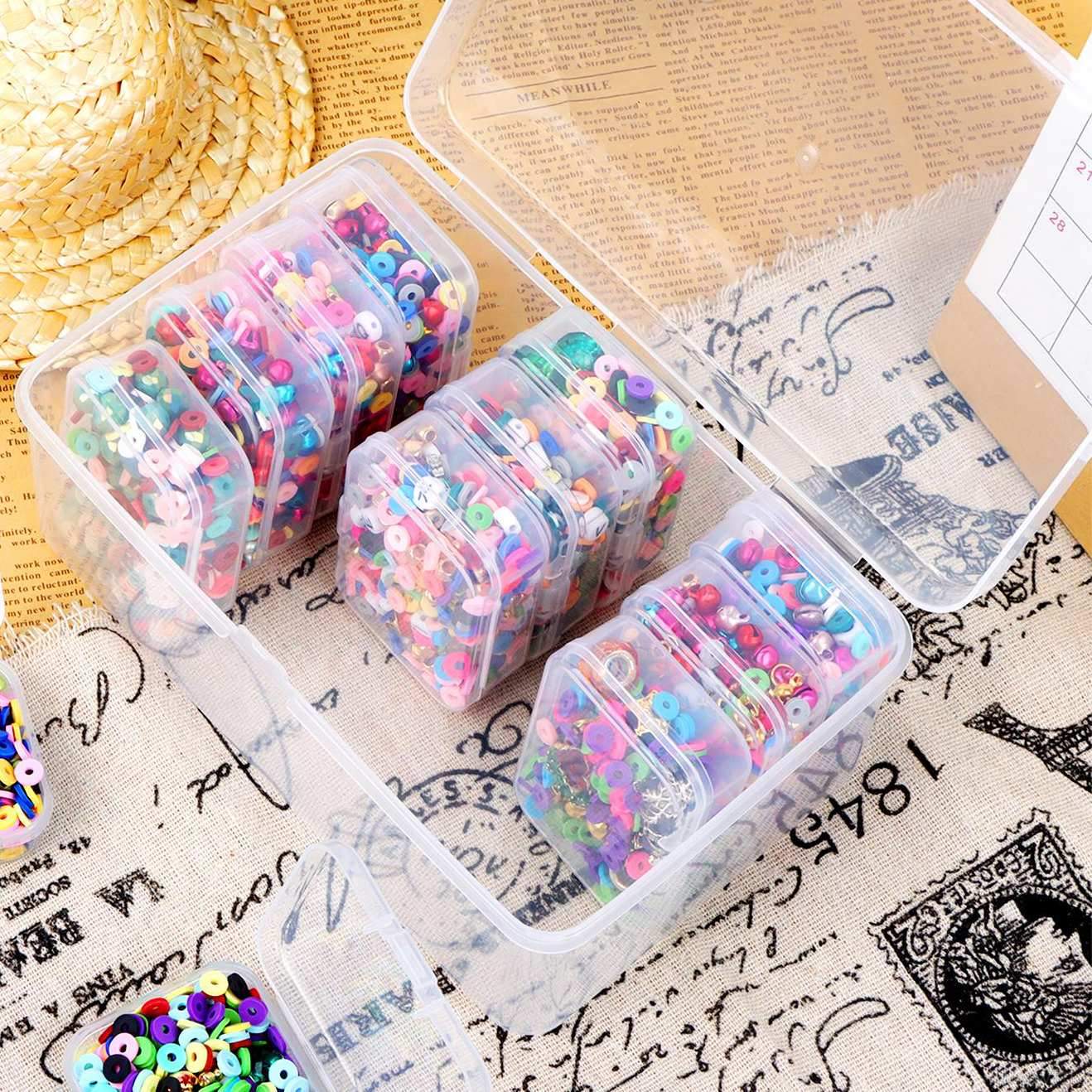 12 små opbevaringskasser - plastik