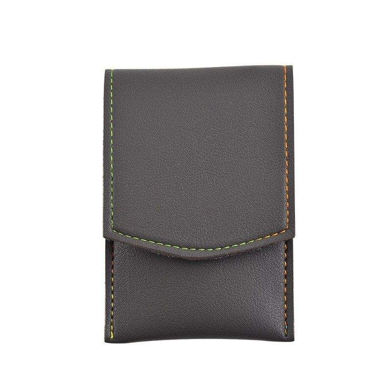 Manicuresæt - 4 dele - gråt - kunstlæder og stål