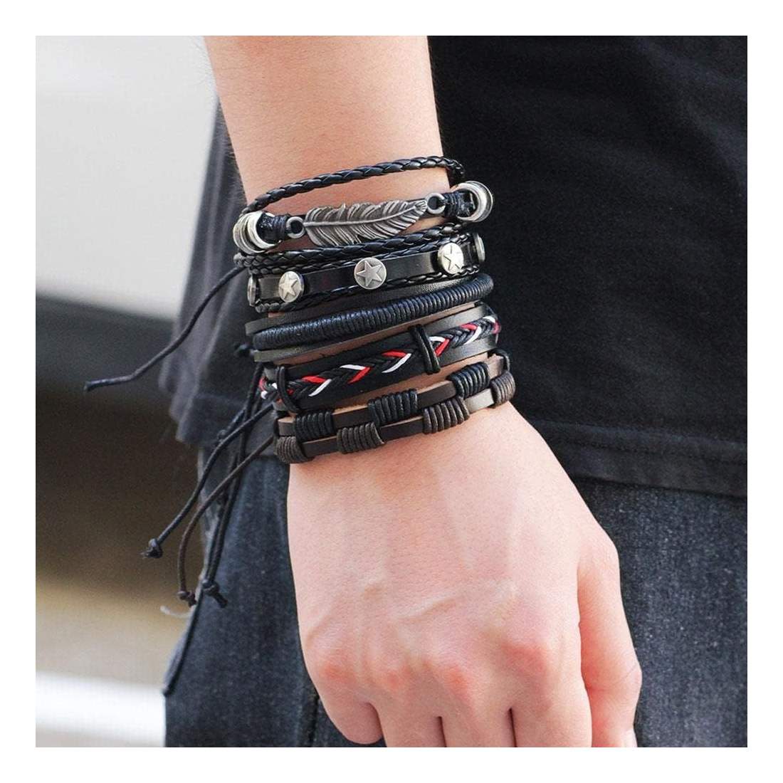 Häftiga Armband - Konstläder och Metall - 4 st | Mode & Accessoarer - Smycken, Smyckesset & Tillbehör - Armband | Pryloteket