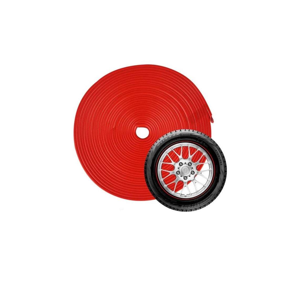 Fälgskydd i Gummi, 8 m - Röd | Elektronik - Biltillbehör - Övrigt | Pryloteket