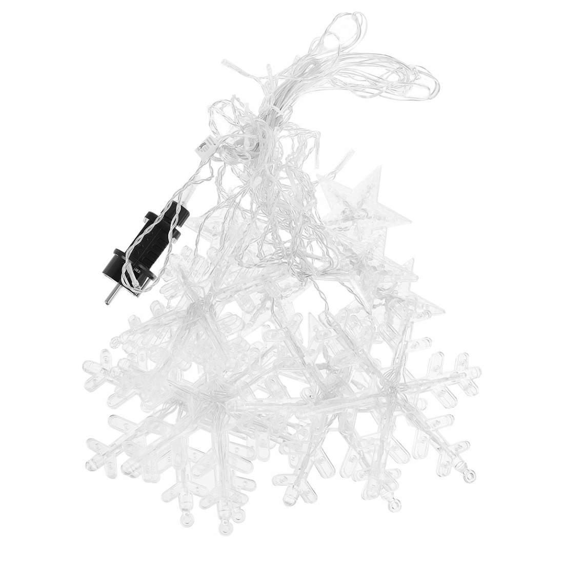 Ljusridå med LED-lampor - Snöflingor och Stjärnor | Presenttips - Jul - Julpynt | Pryloteket