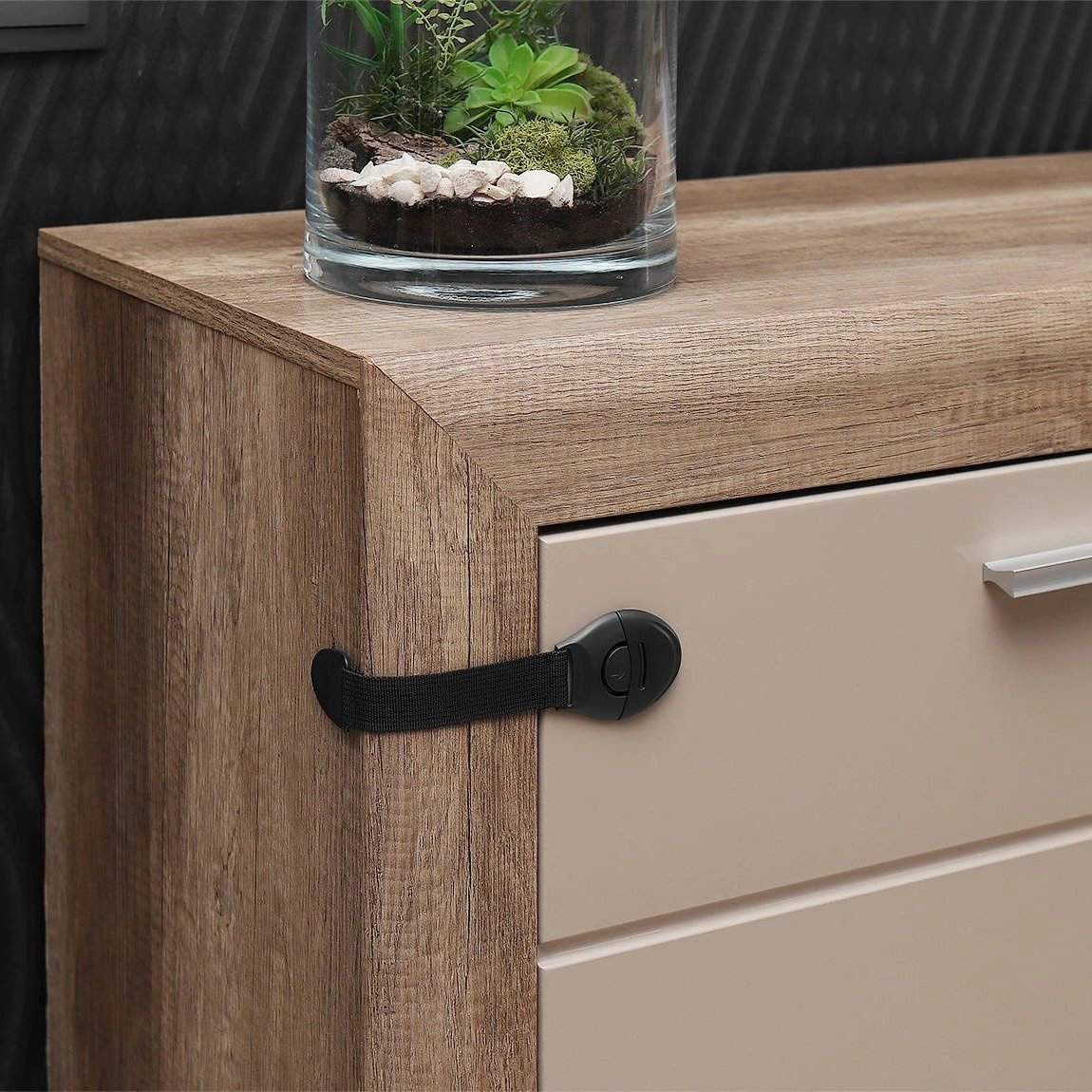 Lapsilukkokaapit/laatikot - 10 kpl - musta