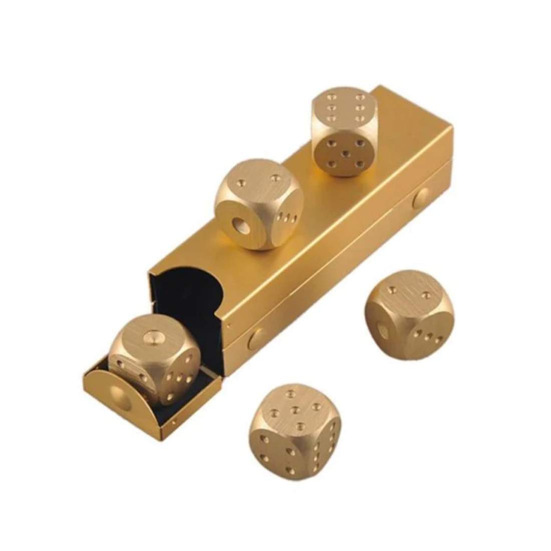 Whiskystenar i Form av Tärningar - Guld - 5 st | Hem & Hobby - Fest & Underhållning - Dryckestillbehör | Pryloteket