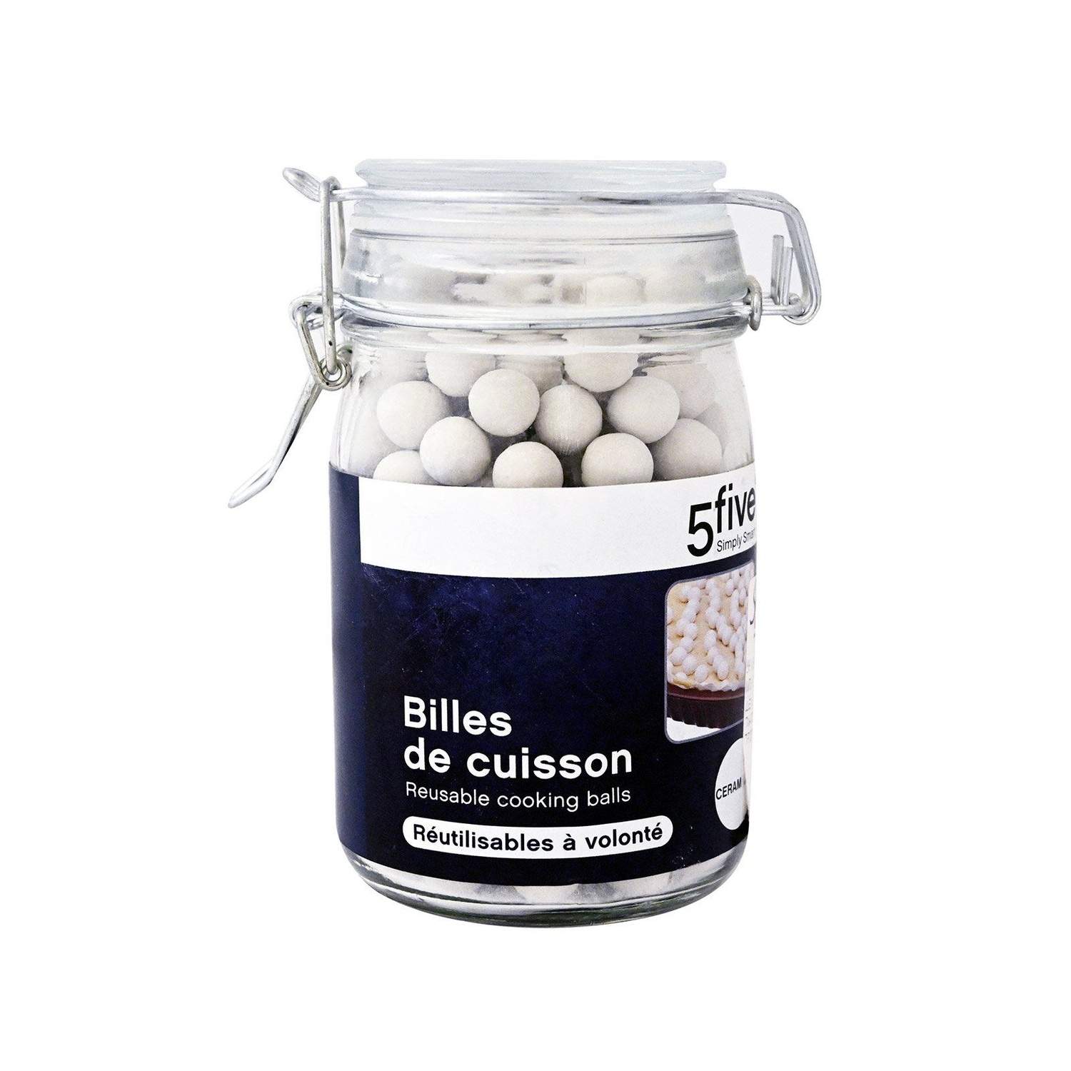 Alternativ bild 1 för 5five Bakbollar för kakor och tårtor, keramiska ärtor, vit