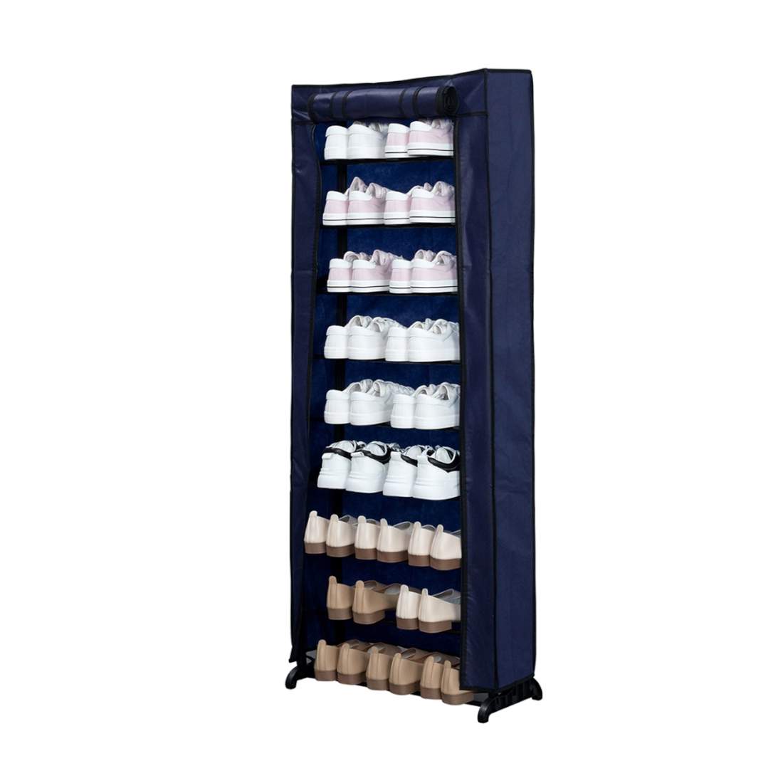 Skohylla med Överdrag - 9 Hyllplan - Blå | Hem & Hobby - Hem & Hushåll - Förvaring & Organisering - Skohylla | Pryloteket