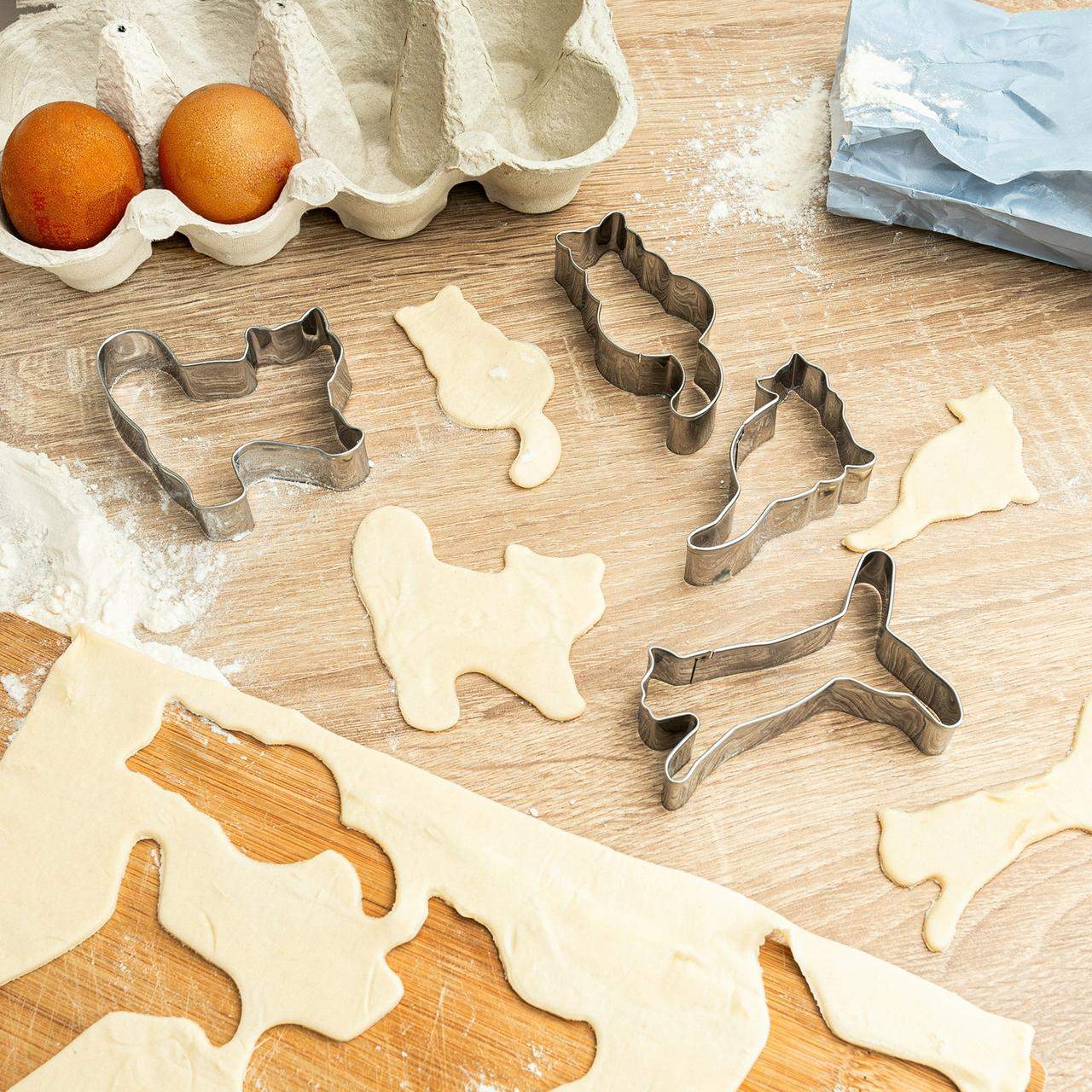 Katteformede kageforme, 4-pak billede