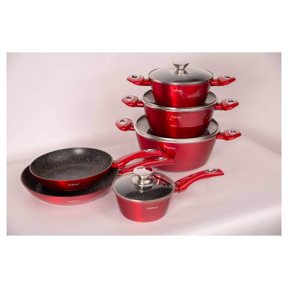 10-delars Köksset - Rött | Hem & Hobby - Hem & Hushåll - Kök - Köksredskap - Övriga Köksredskap | Pryloteket