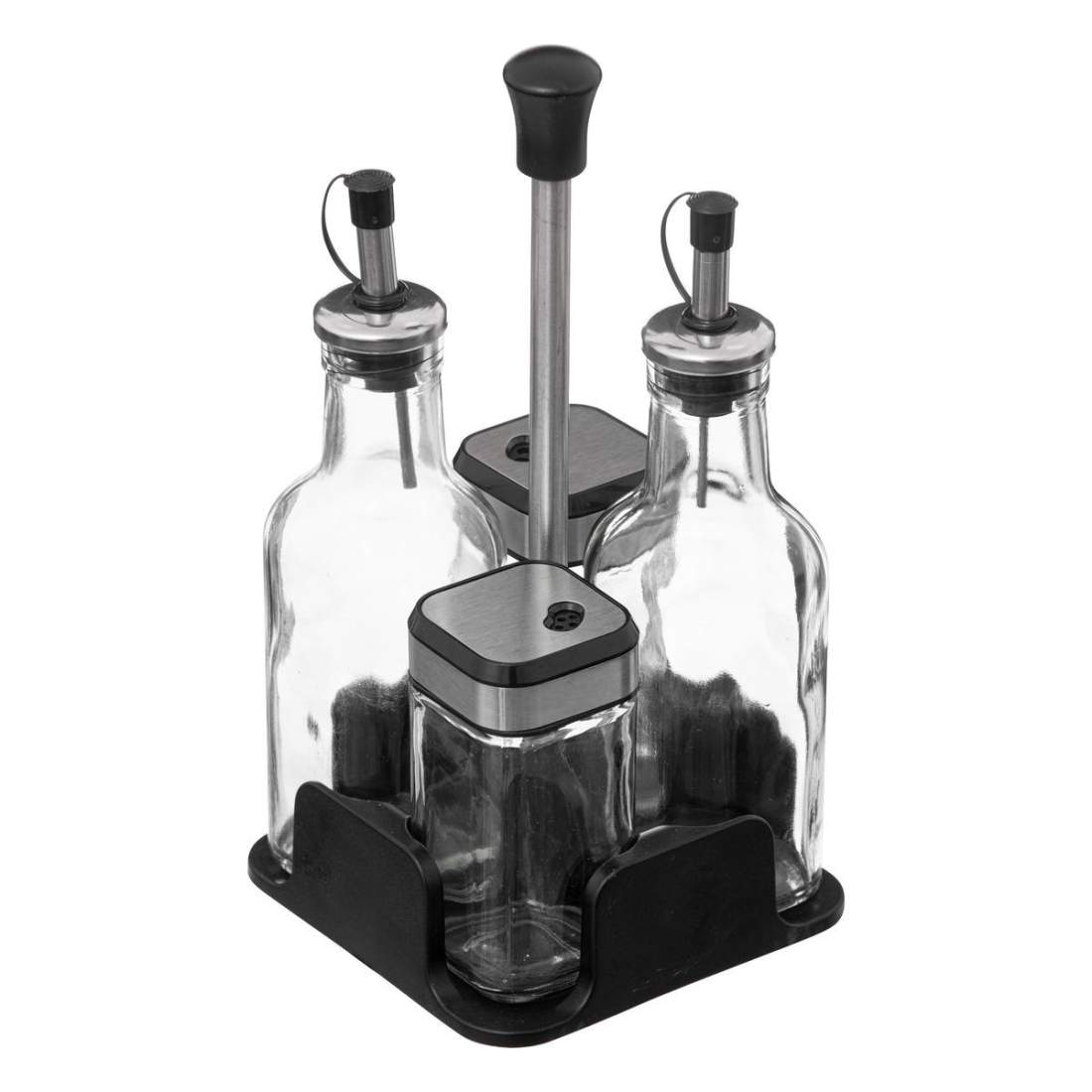Kryddset i Glas 4 delar - Svart | Hem & Hobby - Hem & Hushåll - Kök - Köksredskap - Övriga Köksredskap | Pryloteket