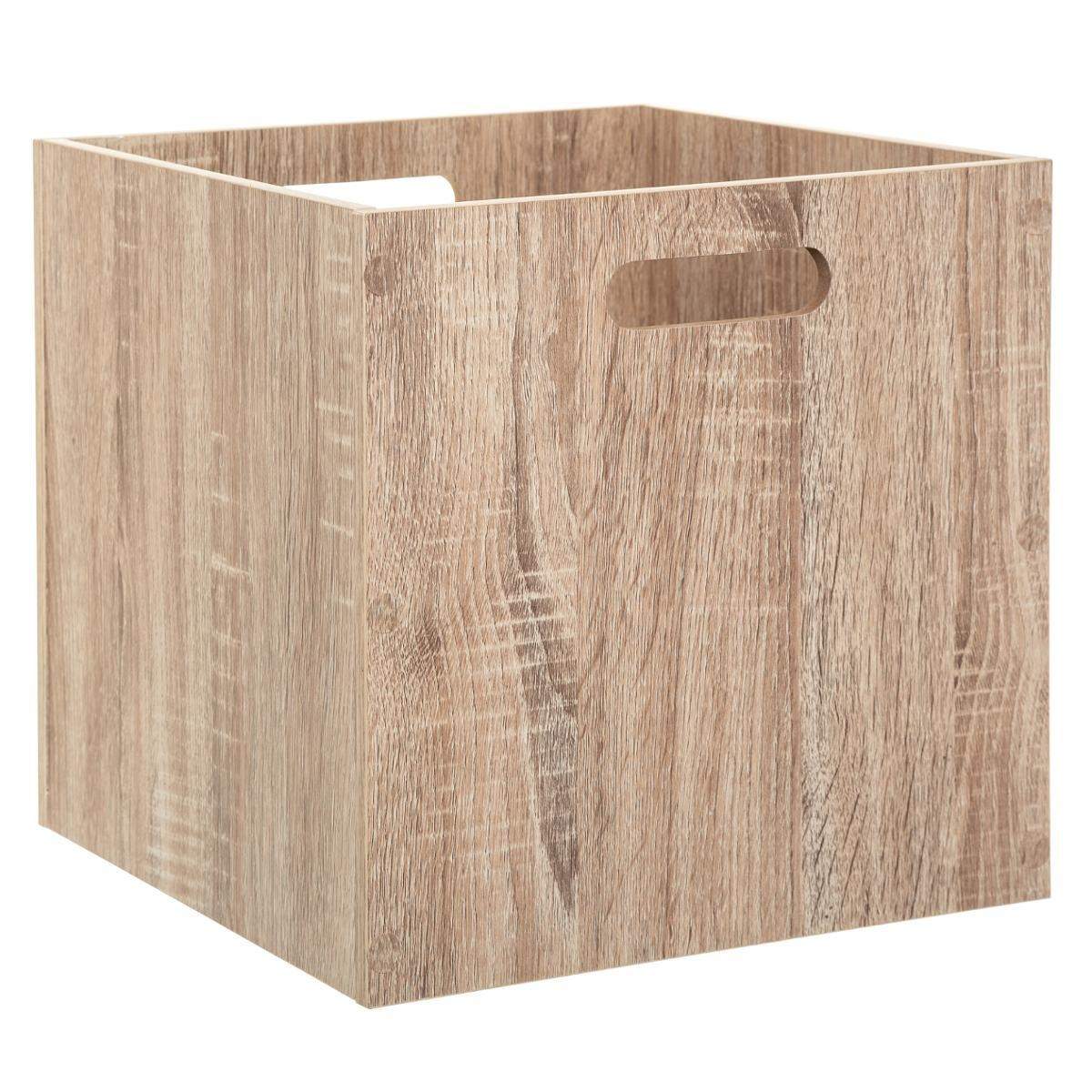 Kasse i mdf (3 farver) Natur Kvadratisk Træ 31cm x 31cm x 31cm Yes - Natur - 31cm x 31cm x 31cm - Sally