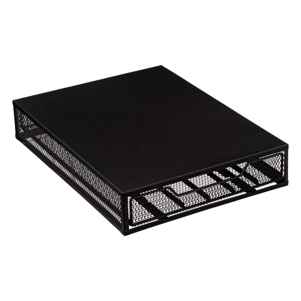 Kaffekapselholder med skuffe - sort