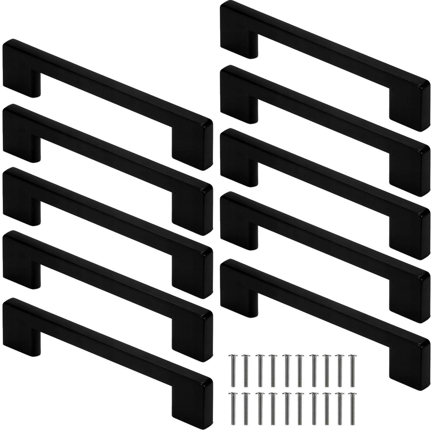 Møbelgreb 10-pak, mat sort